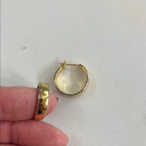 Gold and Silver Hoop Earrings